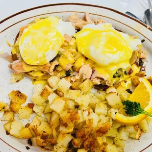 Eggs Copenhagen (with home fries)