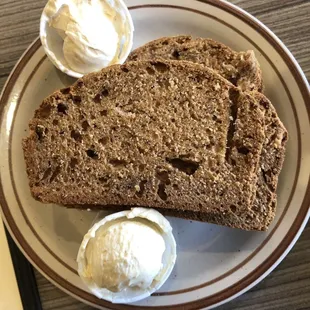 Banana bread with honey butter freebie!