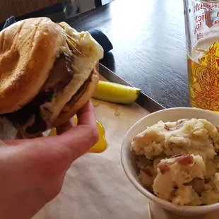 Burger, Mash, Beer