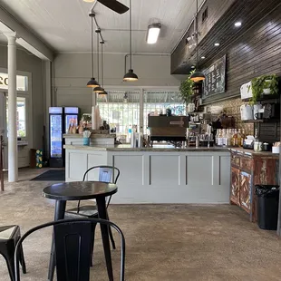 the inside of a coffee shop