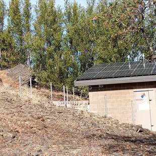 Outbuilding at Drake Point. Watch out there are video cameras there