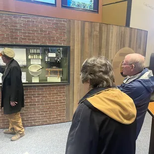 Starting the underground tour in the museum.