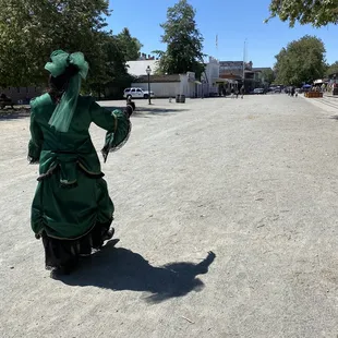 Tour guide dressed in character