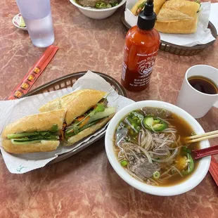 Special Combo that includes a small bowl of pho &amp; a whole sized BANH Mi ! For only $13 :)