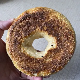 Bottom of plain bagel