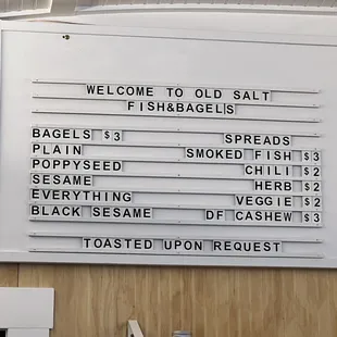 Bagels &amp; schmears. 1-27-2024