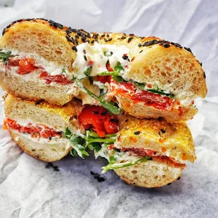 Lox bagel sandwich