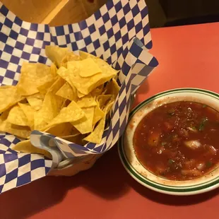 Hot chips and fresh salsa!