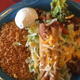 Flautas, lunch portion.