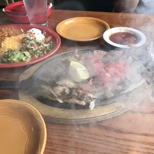 Some smoky chicken fajitas