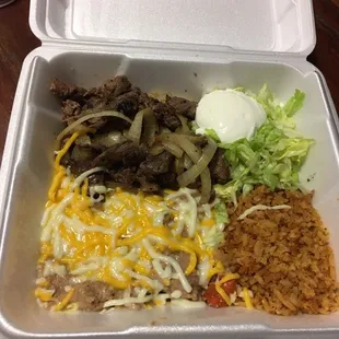 This is the "chimi" seems to be missing some things....mainly the TORTILLA?!?!