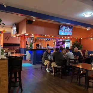 Bar area with TVs