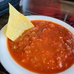 Complimentary chips and salsa