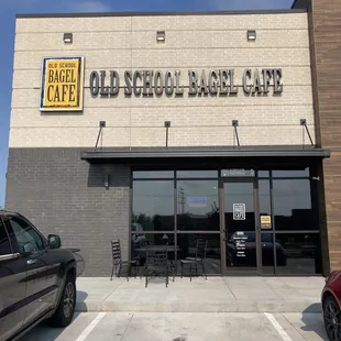 the front of the building