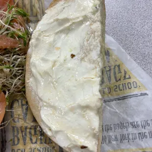 The so-called Wasabi Cream Cheese with ZERO wasabi flavor.