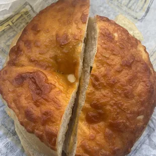 Jalapeño cheddar bagel with turkey and cheese-yum!!!