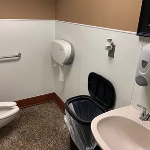 Surprisingly clean men's room.