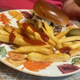 Mushroom and Swiss Burger