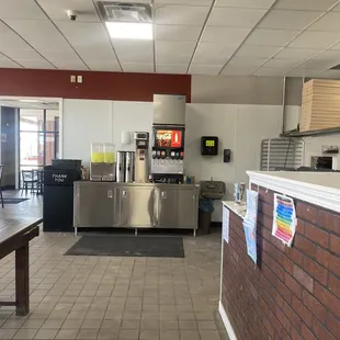 the inside of a restaurant