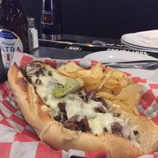 Here's she is miss America!  The cheesesteak among the best I've had. Even the roll is period correct.  $10 A STEAL