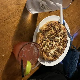 Carnivore personal with strawberry margarita