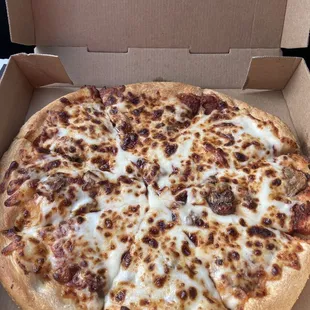 Pepperoni and mushrooms (medium size)