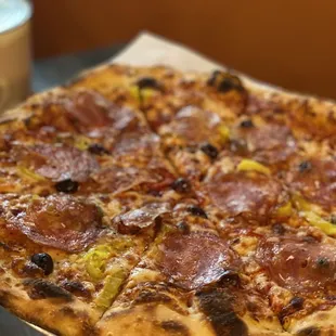 Calabrese Pizza 14" Artisan Cured Salami one of Chef's Pizza Creations!