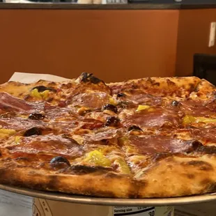 Calabrese Pizza 14" Artisan Cured Salami one of Chef's Pizza Creations!