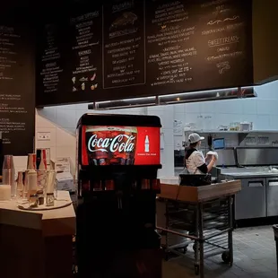 Side Counter with self-serve Soda Fountain