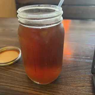Mason Jar Passion Fruit cold tea