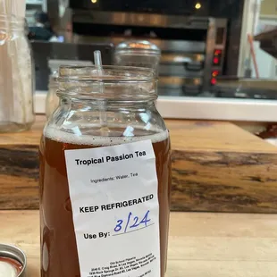 Trop Mason Jar Passion Fruit cold tea