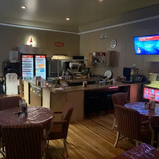 the dining area