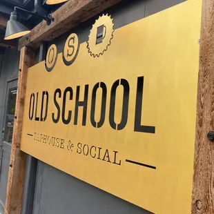 a yellow sign