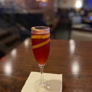 The Seelbach signature cocktail - delish!