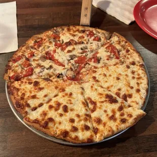 Medium pizza (smaller than a typical medium)