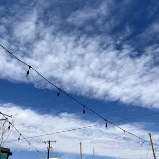 Enjoyed some good brew and blue skies on the patio.