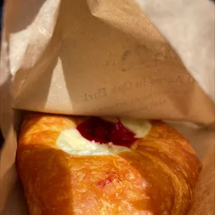 Delicious cherry pastries fresh from the bakery