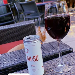 Red wine and a patio