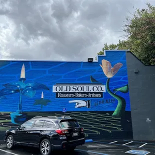 Parking lot for cafe