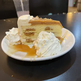 a piece of cake on a plate