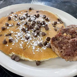 Chocolate Chip Pancake &amp; Fresh Patty Sausage