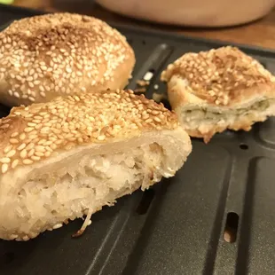 Daikon and green onion sesame savory &quot;bing&quot; (pastries) -- I think these are sold by but not made by Old Taro. 3/5