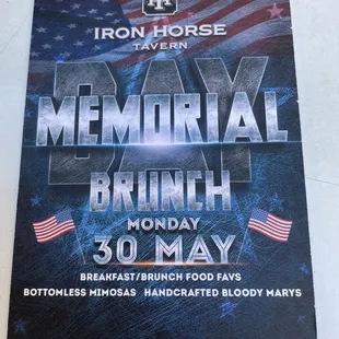 memorial brunch