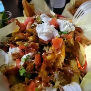 Loaded cheese fries....so good and for 10 bucks two of us ate and were full!!
