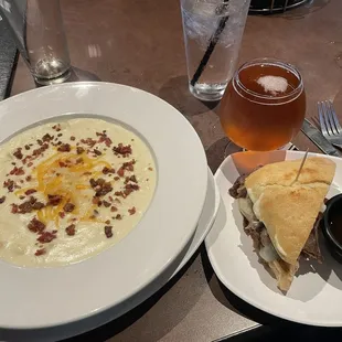 Half French Dip &amp; Potato Soup