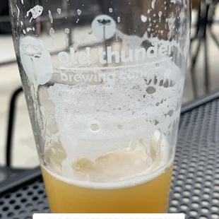 a glass of beer