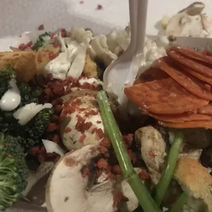 They have about 21 different choices! Definitely recommend the salad bar while you wait for your HOT food! Trust me, you&apos;ll want this!