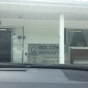 the front of the restaurant