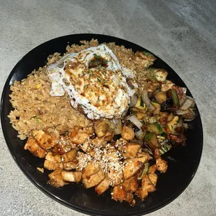 Chicken and fried rice