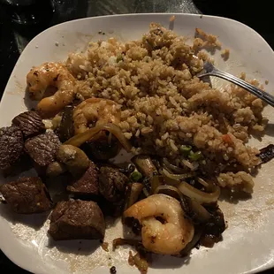 Filet and shrimp